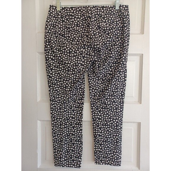J. Crew Black and White Cropped Heart Pants - Picture 4 of 12